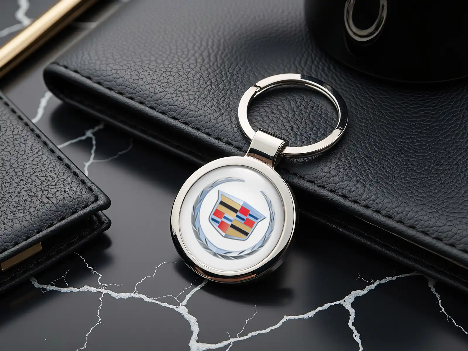 Cadillac Llavero Lujo Acero Inoxidable Premium